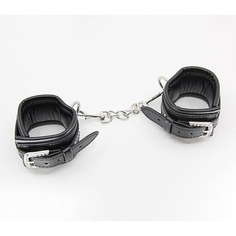 Berlin Baby Diamante Buckle Bondage Wrist Cuffs - Cuffs And Restraints