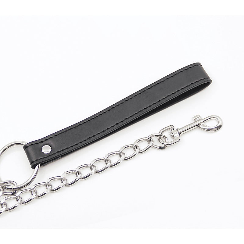 Faux Leather Handle Chain Lead by Berlin Baby - Collars and Leads