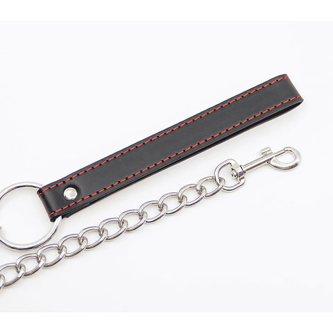 Faux Leather Handle Chain Lead by Berlin Baby - Collars and Leads