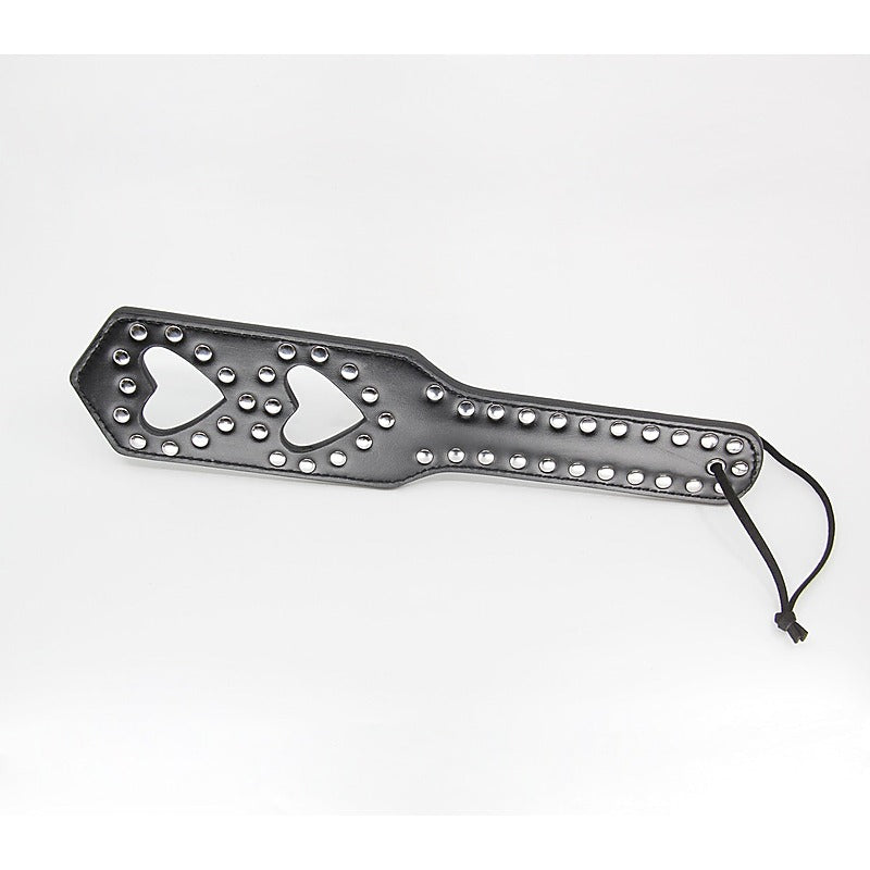 Berlin Baby Silver Studded Detail Heart Paddle - Paddles And Slappers