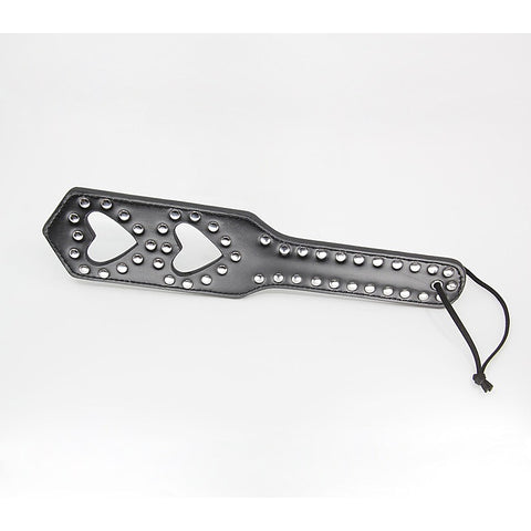 Berlin Baby Silver Studded Detail Heart Paddle - Paddles And Slappers
