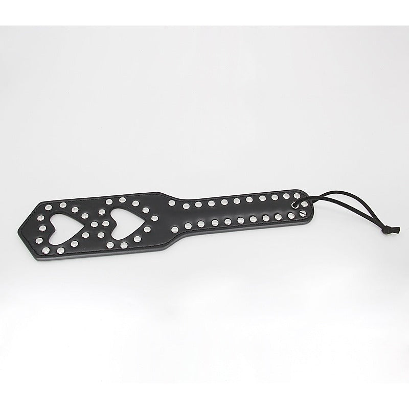 Berlin Baby Silver Studded Detail Heart Paddle - Paddles And Slappers