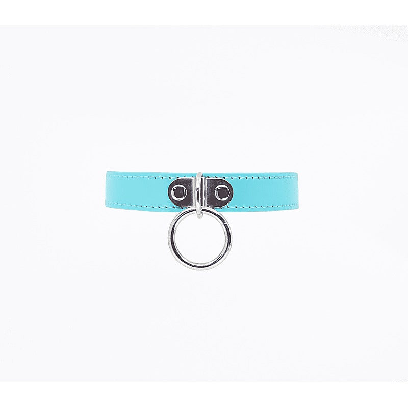 Berlin Baby PU BDSM Collar With Centre Ring - Collars and Leads