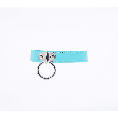 Berlin Baby PU BDSM Collar With Centre Ring - Collars and Leads