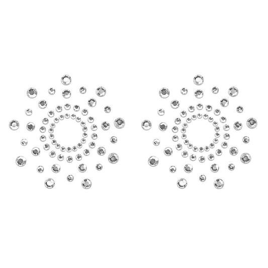 Love In Leather Rhinestone Tease Nipple Pasties - Breast and Nipple Toys