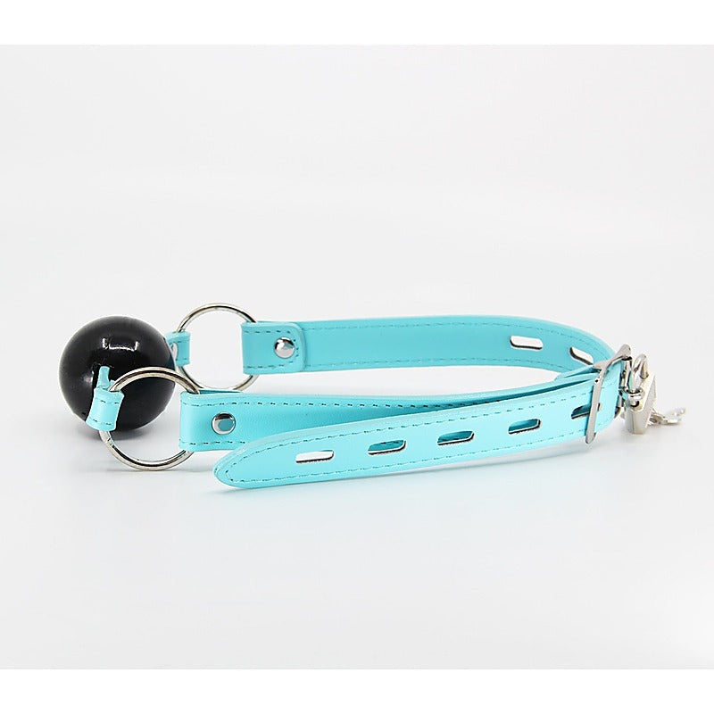 Berlin Baby Turquoise Faux Leather BDSM Gag - Bondage Gags and Bits