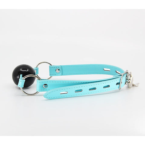 Berlin Baby Turquoise Faux Leather BDSM Gag - Bondage Gags and Bits
