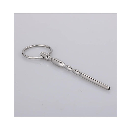 Love In Leather Urethral Plug With Ring - Urethral Sounds