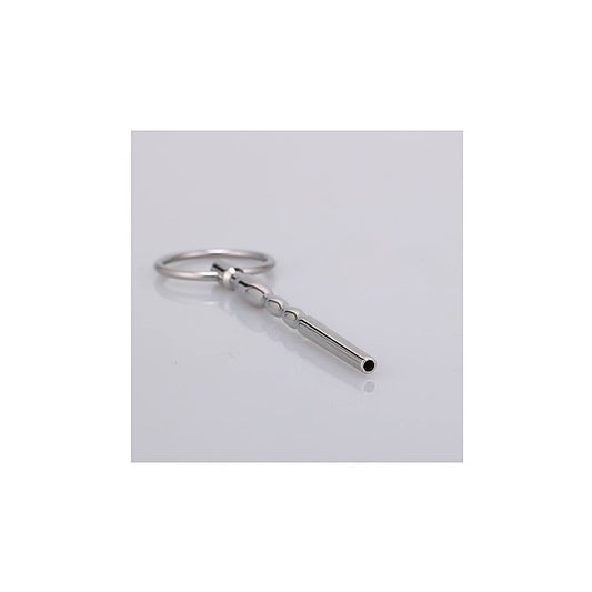 Love In Leather Urethral Plug With Ring - Urethral Sounds