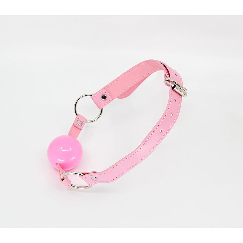 Berlin Baby Faux Leather BDSM Gag Baby Pink - Bondage Gags and Bits