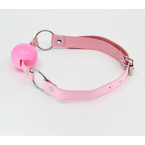 Berlin Baby Faux Leather BDSM Gag Baby Pink - Bondage Gags and Bits