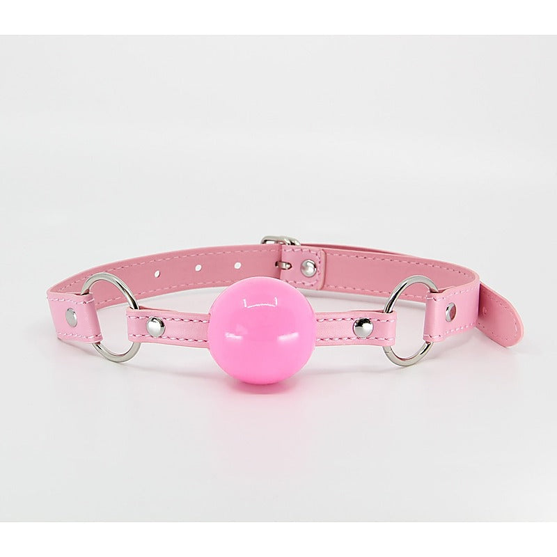 Berlin Baby Faux Leather BDSM Gag Baby Pink - Bondage Gags and Bits