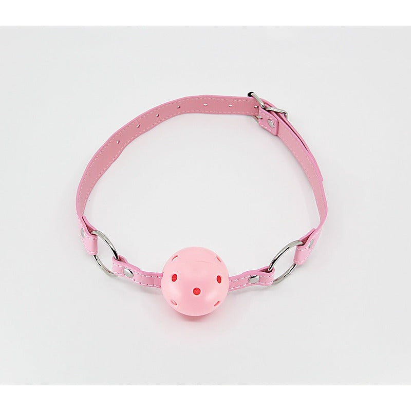 Berlin Baby Breathable Faux Leather Gag Baby Pink - Bondage Gags and Bits
