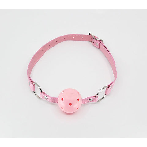 Berlin Baby Breathable Faux Leather Gag Baby Pink - Bondage Gags and Bits
