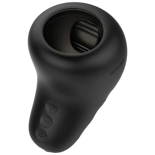 Nexus ECLIPSE Vibrating and Stroking Male Masturbator Black - Masturbators and Strokers