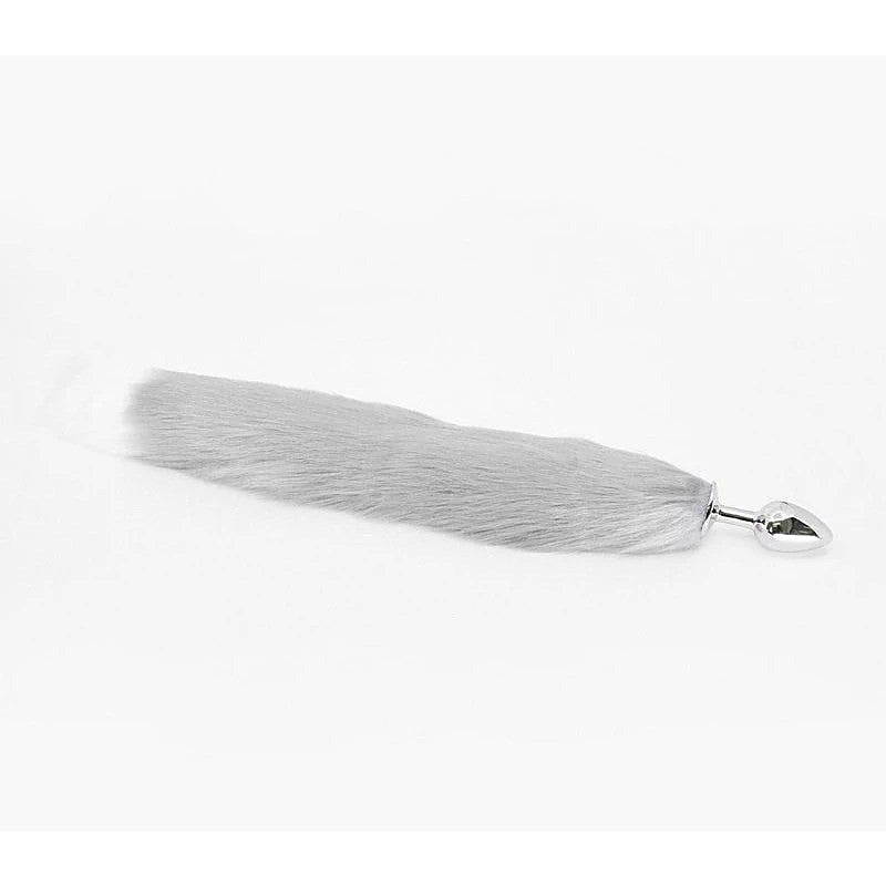 Faux Fur Fox Tail Butt Plug Small by Love In Leather - Butt Plugs