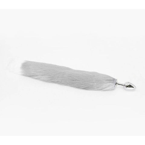 Faux Fur Fox Tail Butt Plug Medium by Love In Leather - Butt Plugs