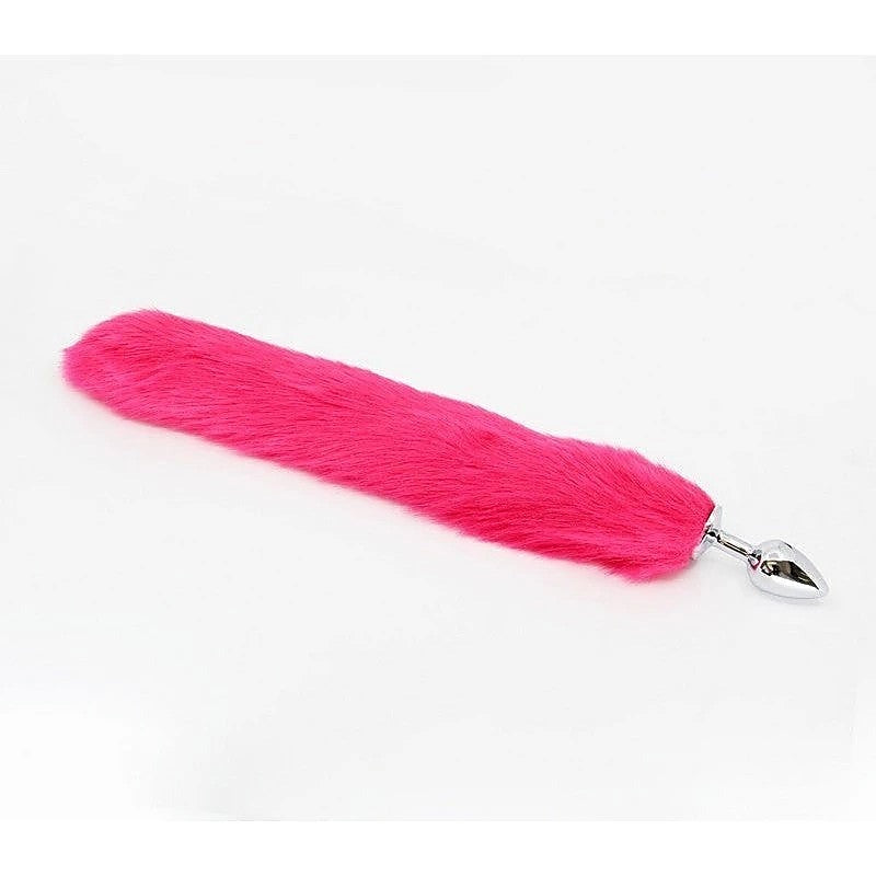 Aluminium Alloy Faux Fur Butt Plug Small by Love In Leather - Butt Plugs