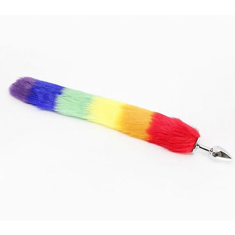 Aluminium Alloy Faux Fur Butt Plug Small by Love In Leather - Butt Plugs