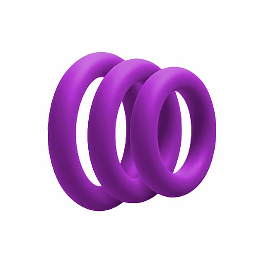 Love In Leather 3 Pack Silicone Fat Boy Cock Ring - Cock Ring Sets