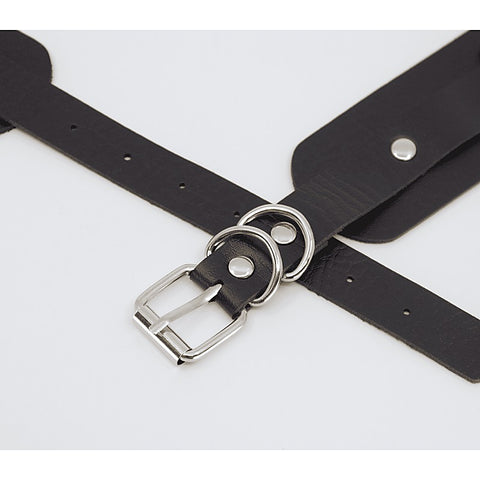 Heart Embellishment Faux Leather Collar by Love In Leather - Collars and Leads