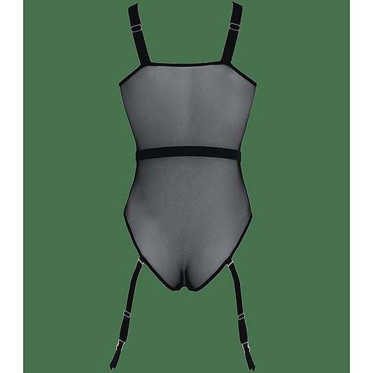 Muse Black Mesh One Piece Womens Fetish Teddy - Her Fetish
