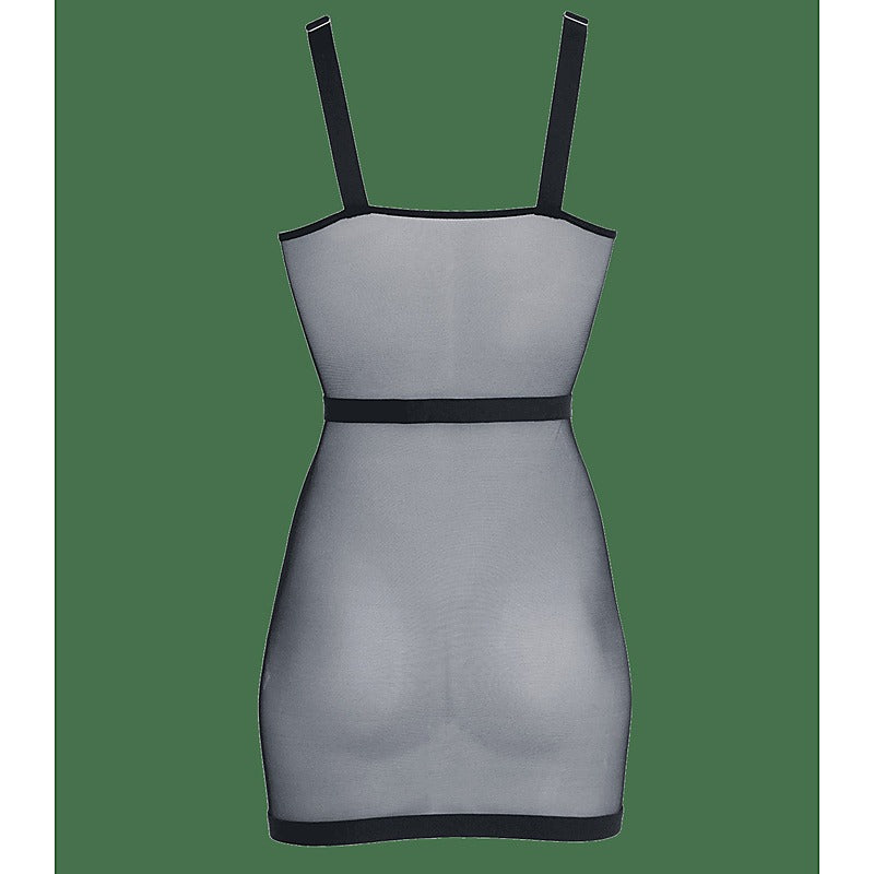 Elastic Banding Black Mesh Women's Dress by Muse - Her Fetish