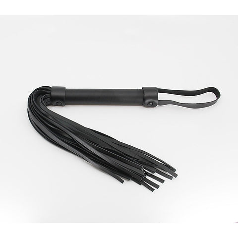 Berlin Baby Black Leather Look BDSM Flogger - Whips And Crops