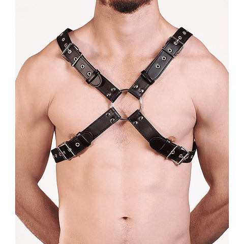 Berlin Baby PU Leather Half Body Bondage Brace - Cuffs And Restraints