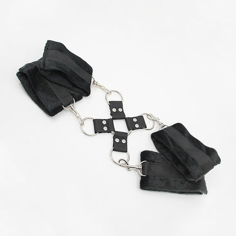 PU Hog Tie Cross Shackle Piece by Berlin Baby - Cuffs And Restraints