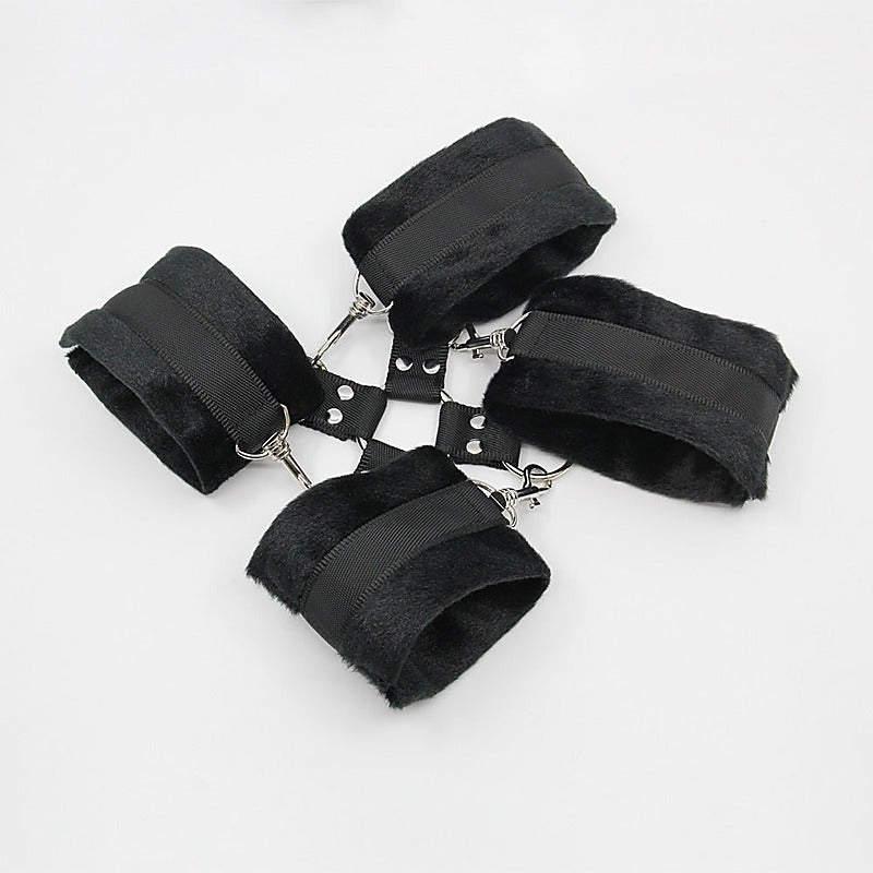 PU Hog Tie Cross Shackle Piece by Berlin Baby - Cuffs And Restraints