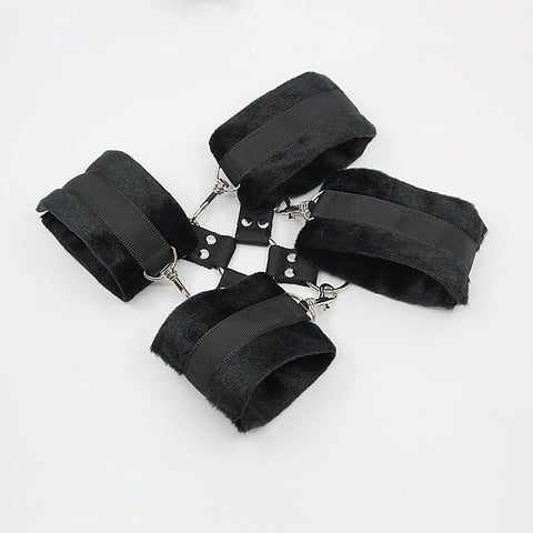 PU Hog Tie Cross Shackle Piece by Berlin Baby - Cuffs And Restraints