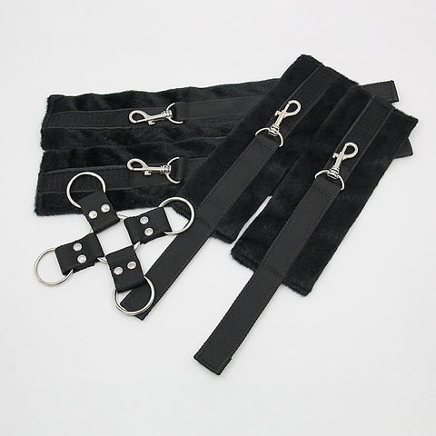 PU Hog Tie Cross Shackle Piece by Berlin Baby - Cuffs And Restraints