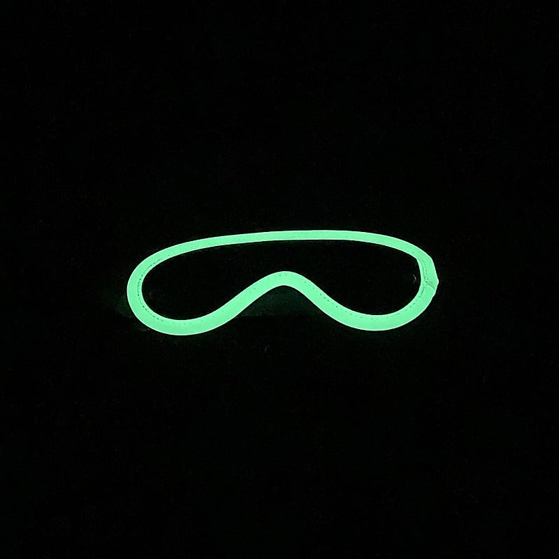 Black & Glow in The Dark Blindfold by Love In Leather - Masks And Blindfolds