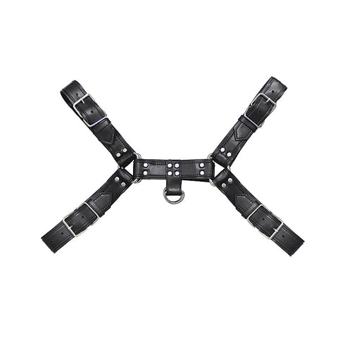 Love In Leather Mens PU Leather Bulldog Brace - Cuffs And Restraints