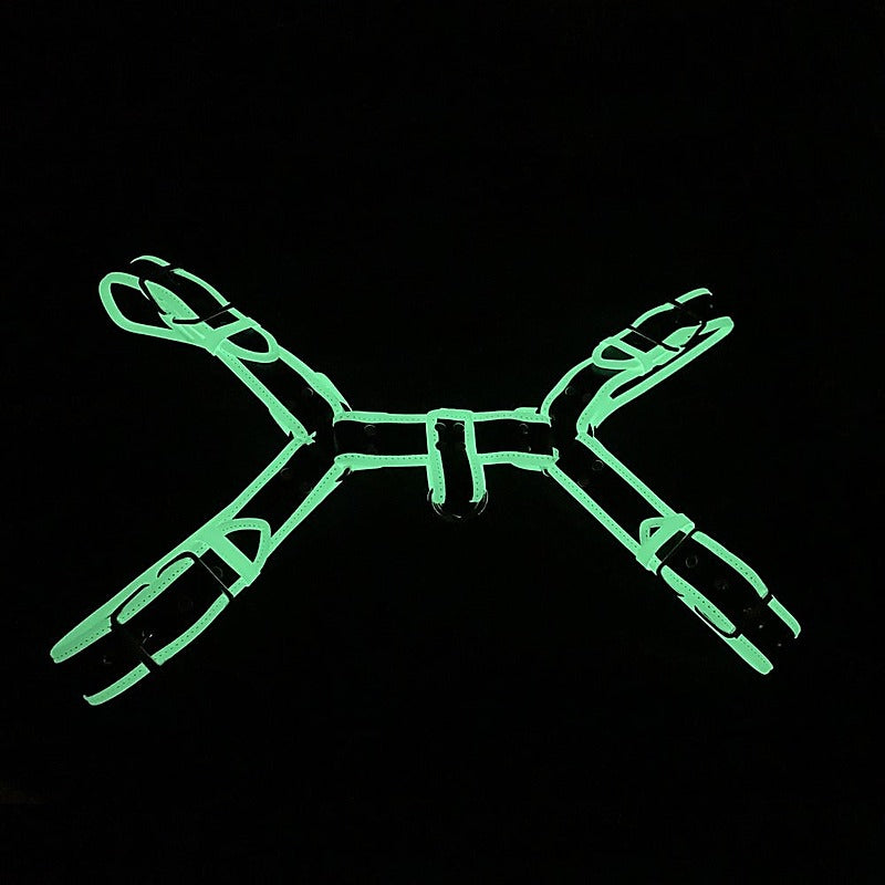 Love In Leather Glow In The Dark Bulldog Brace - Cuffs And Restraints