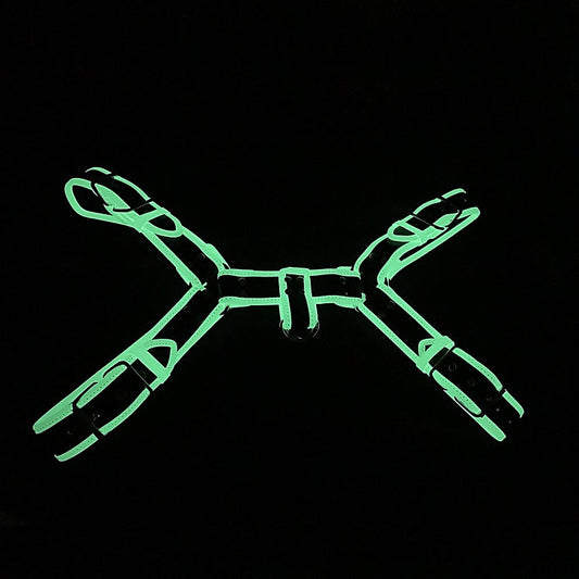 Love In Leather Glow In The Dark Bulldog Brace - Cuffs And Restraints