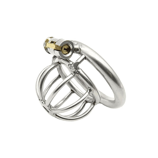 Love In Leather Zinc Alloy Bird Cage Chastity Device