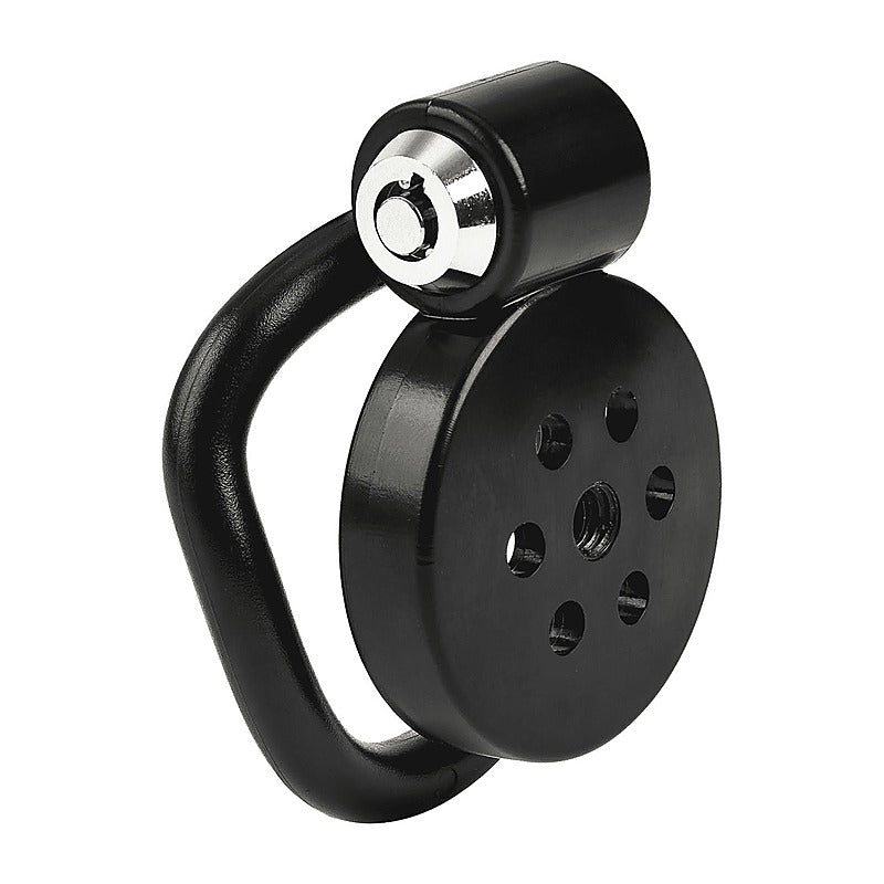 Love In Leather Flat Male Chastity Device Black - Male Chastity
