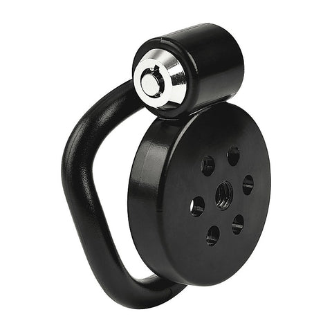 Love In Leather Flat Male Chastity Device Black - Male Chastity