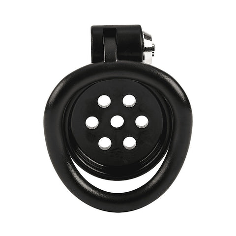 Love In Leather Flat Male Chastity Device Black - Male Chastity