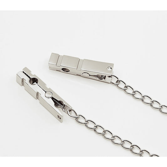 Love In Leather Peg Nipple Clamps With Chain Join - Nipple and Clit Clamps