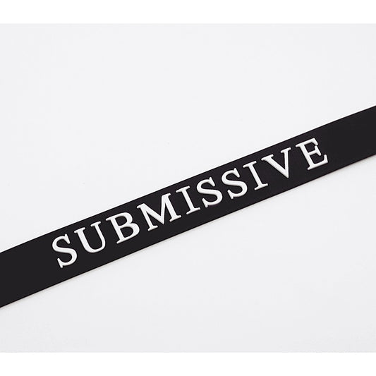 Love In Leather Silicone SUBMISSIVE BDSM Collar - Collars and Leads