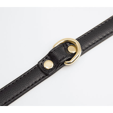Heart Buckle Bondage Leather Collar by Love In Leather - Collars and Leads