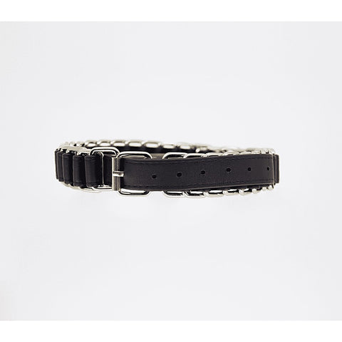 Chain Link Bondage Collar and Lead by Love In Leather - Collars and Leads