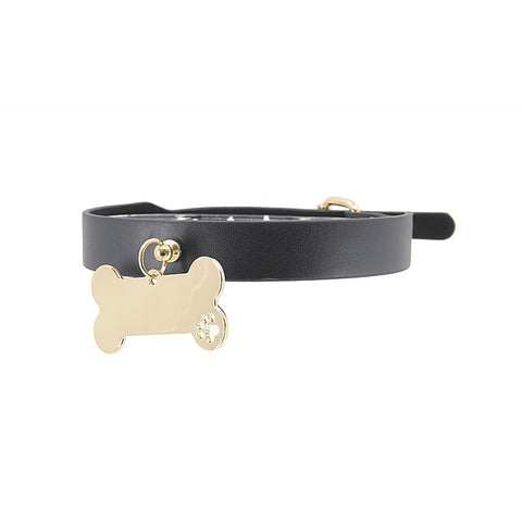 Engravable Bone Bondage Collar by Love In Leather - Collars and Leads