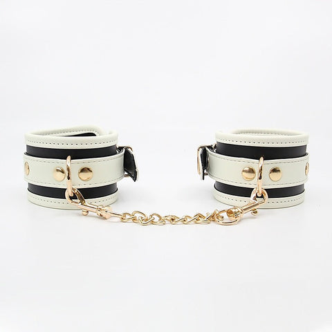 Love In Leather Glow In Dark Bondage Wrist Cuffs