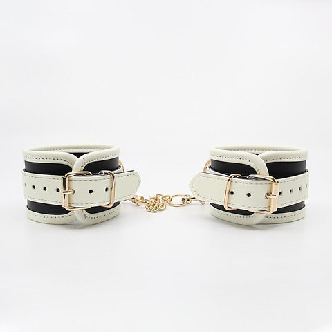 Love In Leather Glow In Dark Bondage Wrist Cuffs