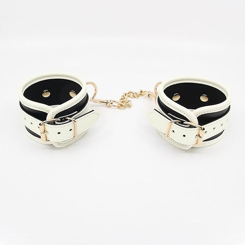 Love In Leather Glow In Dark Bondage Wrist Cuffs