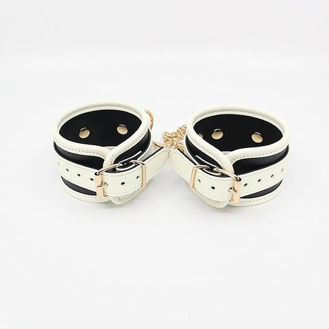 Love In Leather Glow In Dark Bondage Wrist Cuffs